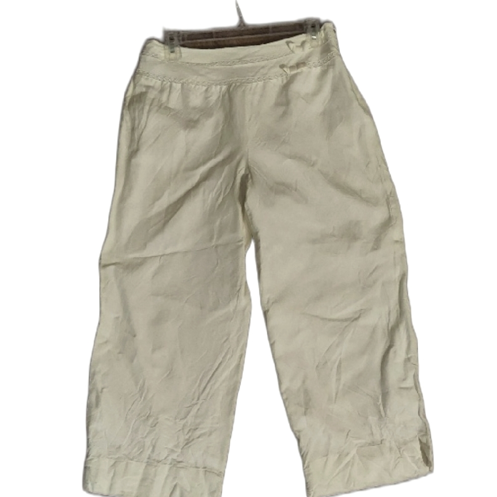 Lined linen crop pants size 10